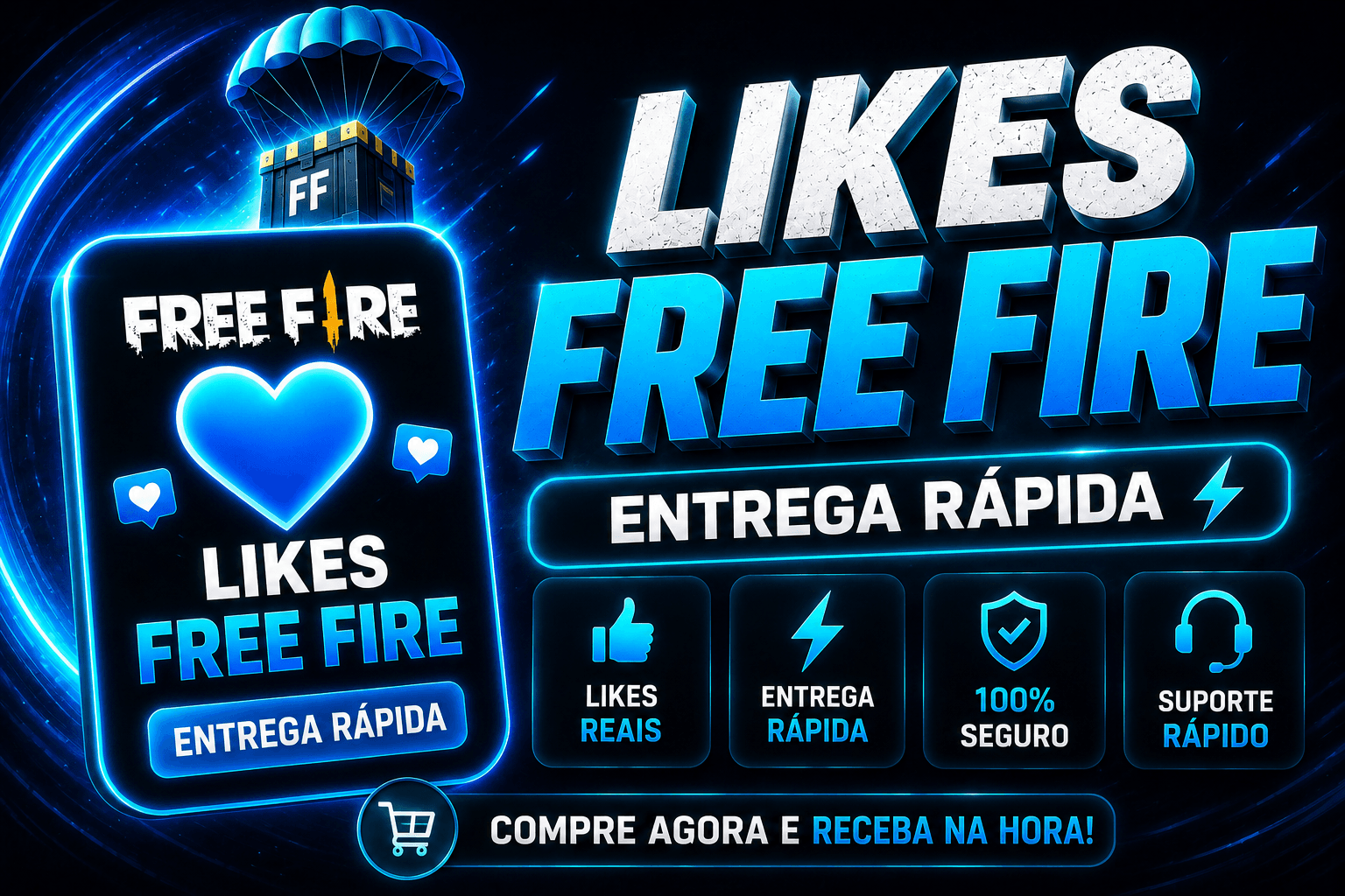 Likes Para Free Fire + brinde