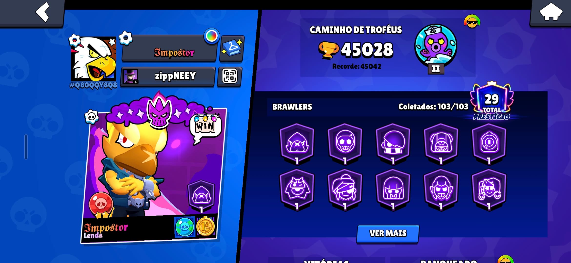 Conta Brawl Stars 45K Troféus  | 5.244 Elo | 2022 |  Excelente Conta