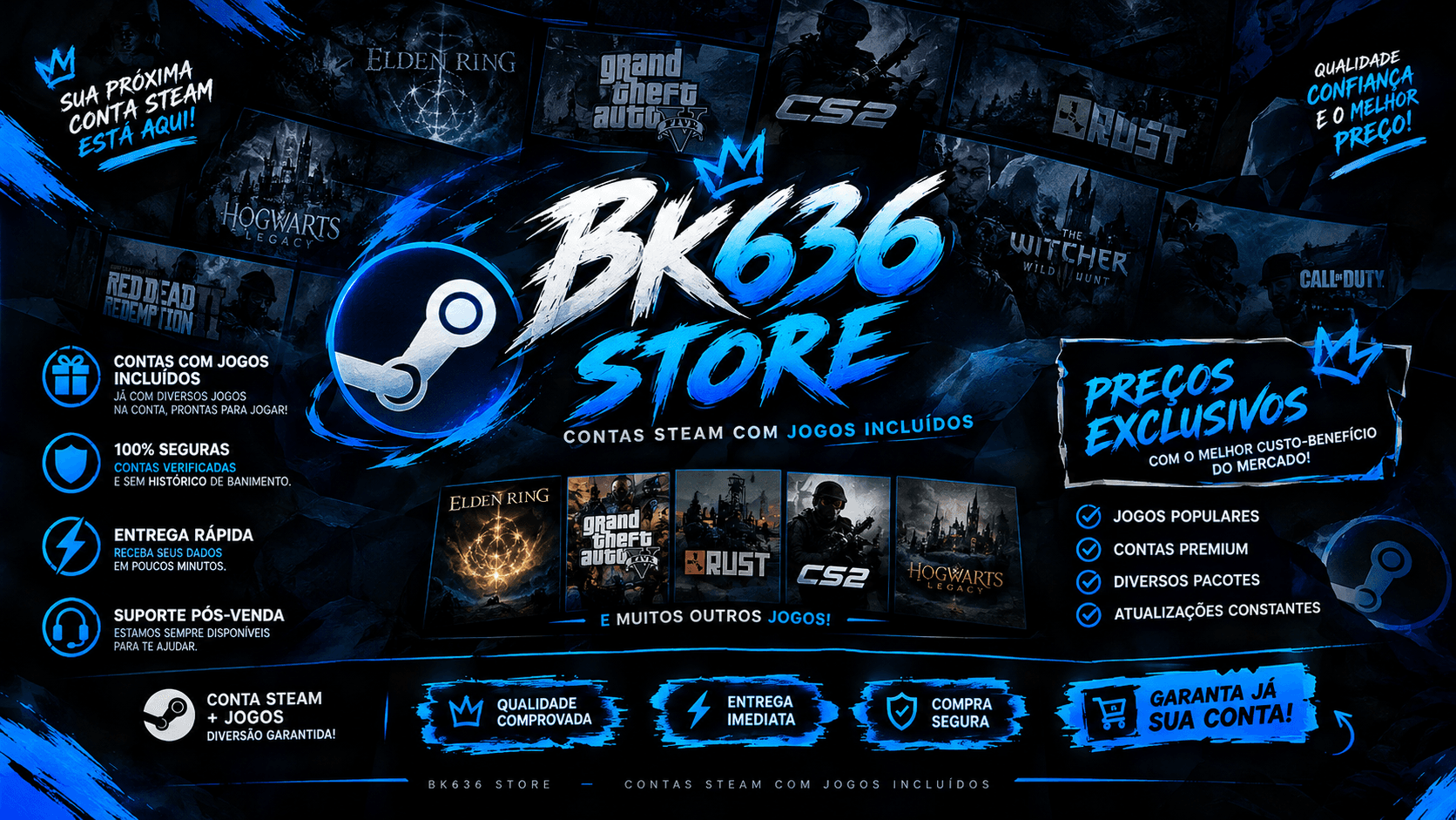 🚀 | CONTAS STEAM COM JOGOS $50+ GASTOS | 🚀
