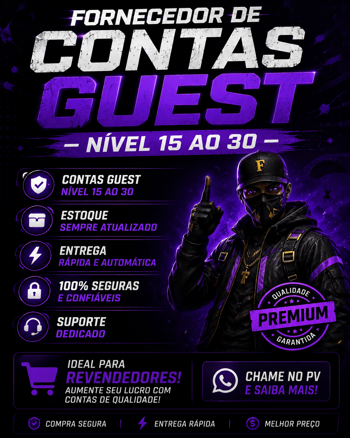 Fornecedor de conta no guest