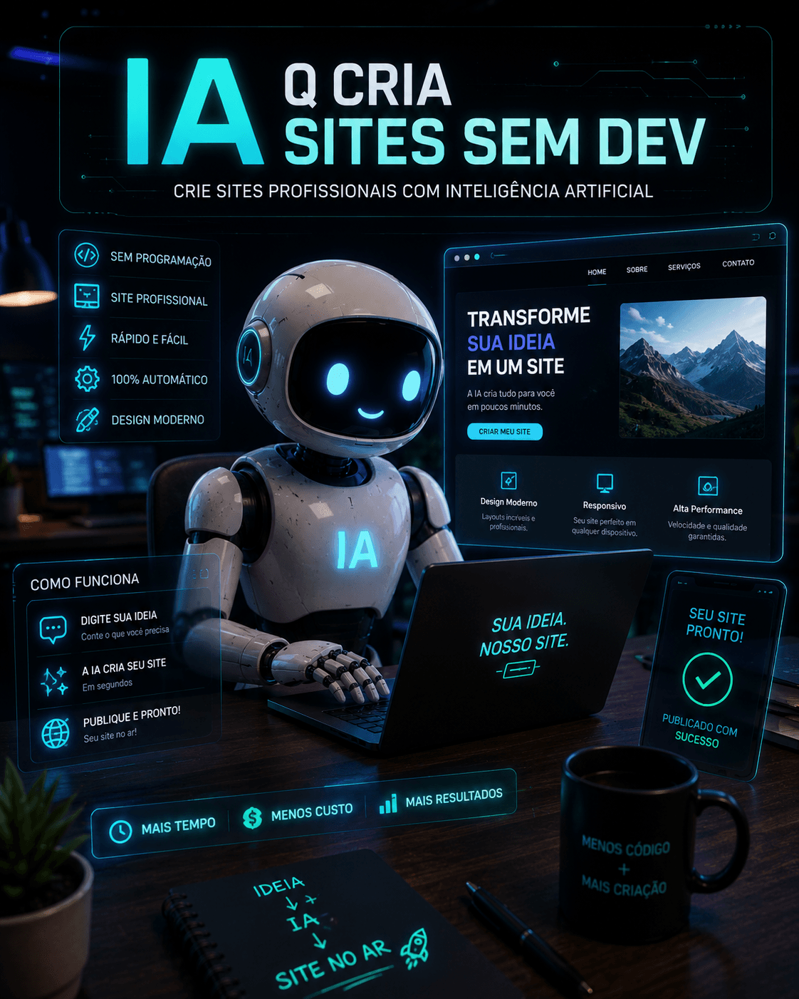 IA QUE CRIA SITES SEM DEV