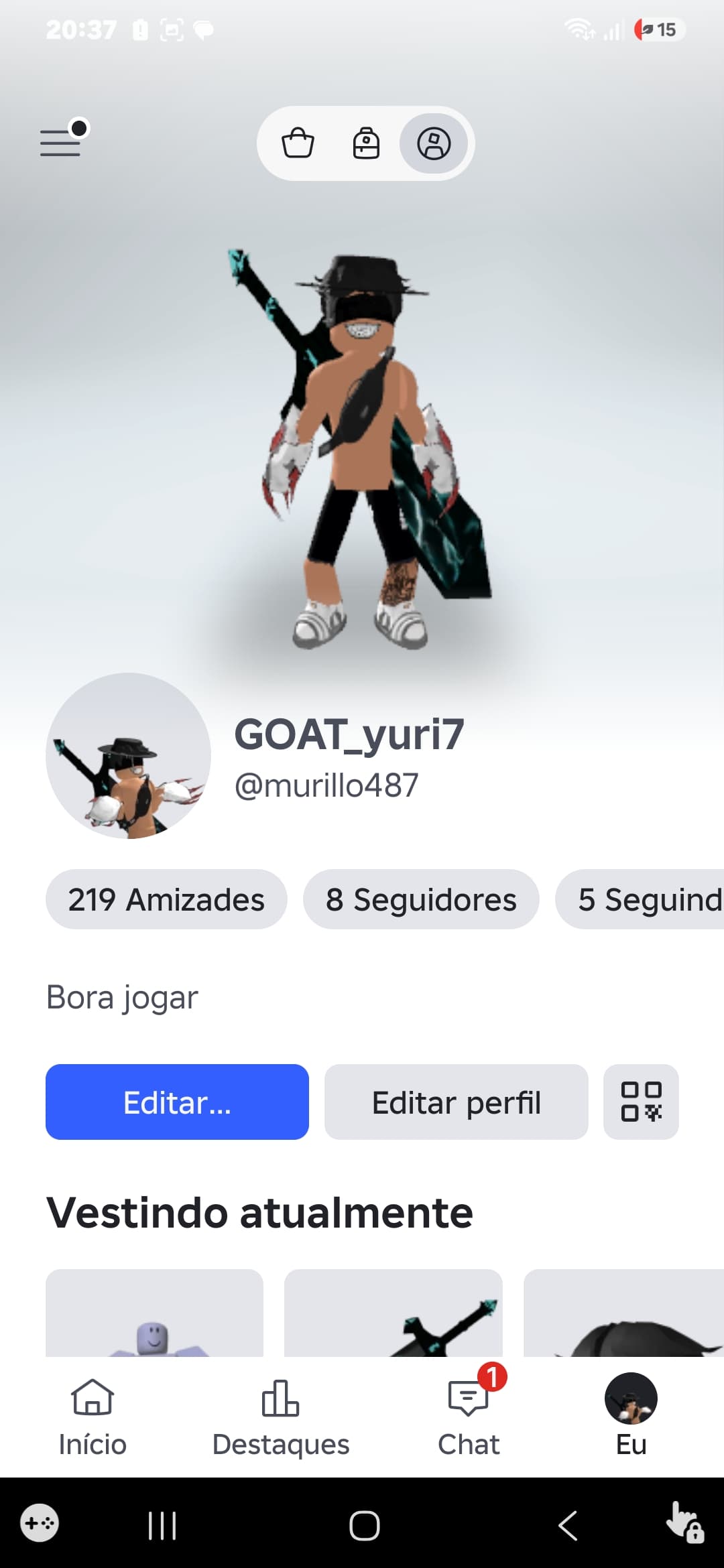 Conta de roblox