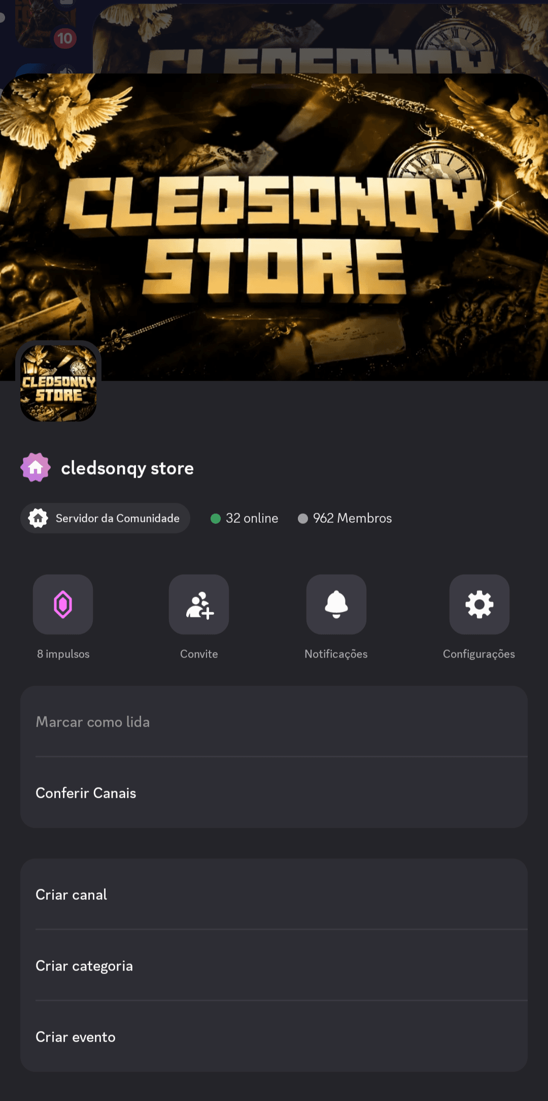 SERVIDOR DE DISCORD A VENDA