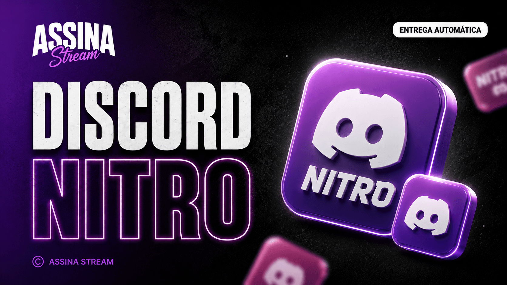 DISCORD NITRO | LINK OU CONTA | ENTREGA AUTOMÁTICA