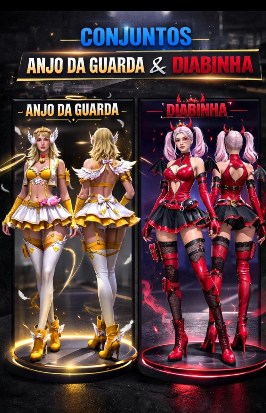 Conjunto diabinha ou anjinha
