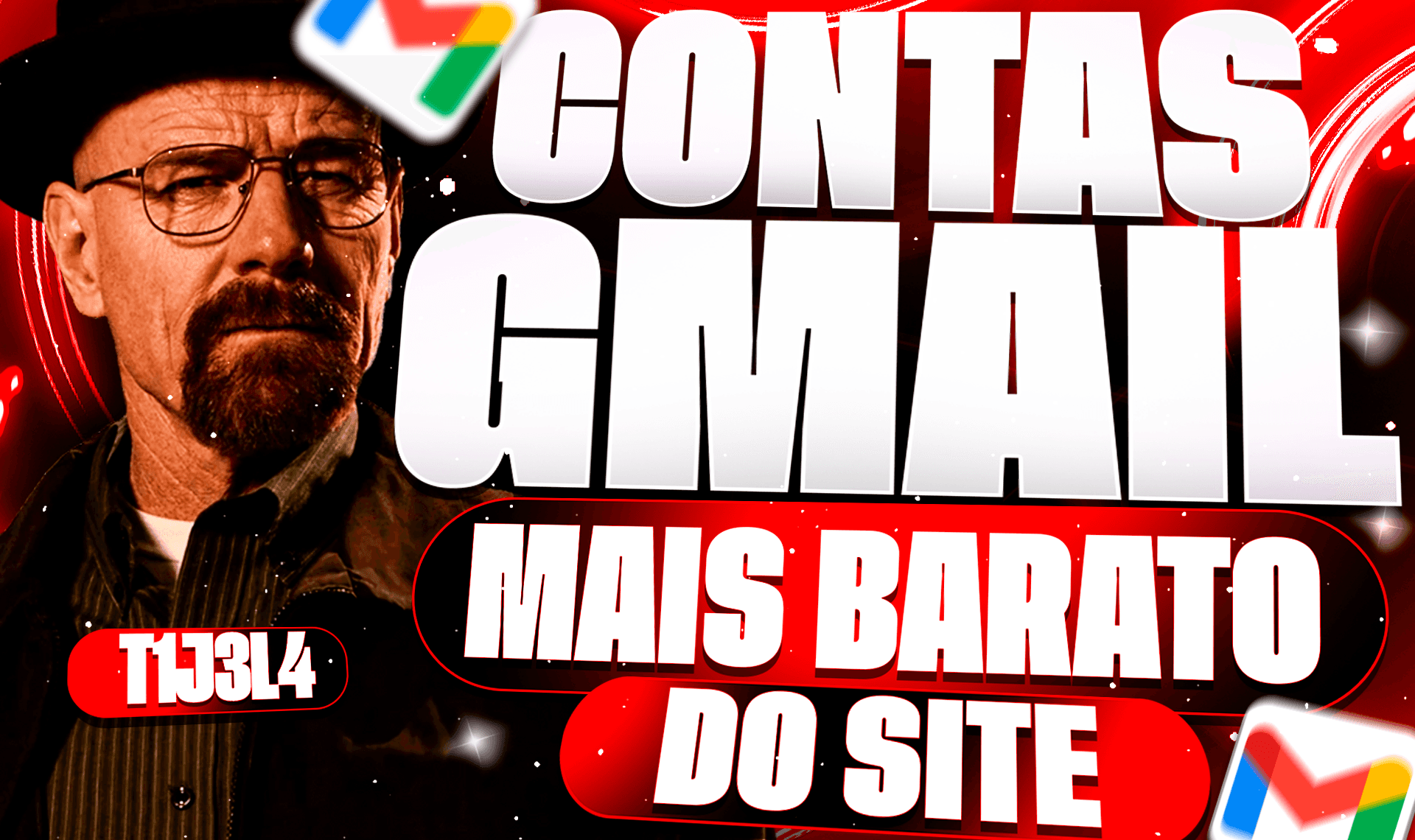 Conta gmail (MAIS BARATO DO SITE)