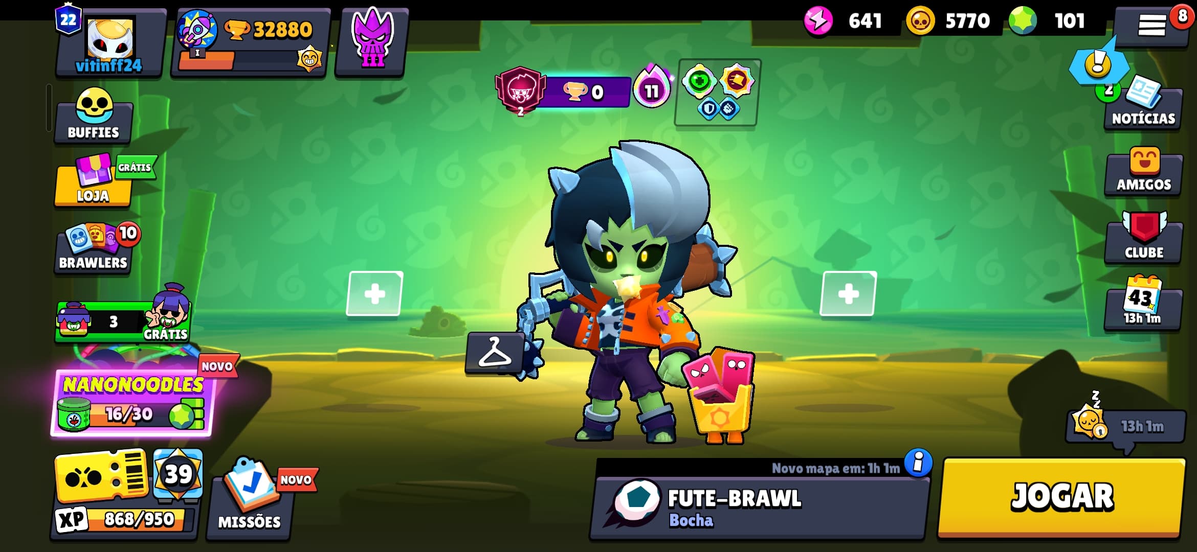 Conta de 2024 32k de troféu elo alto com várias skin limitadas