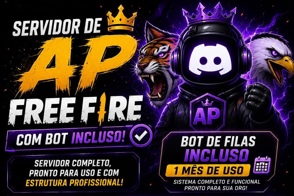 [ 🔥 ] ORG DE AP FREEFIRE COM BOT DE FILAS