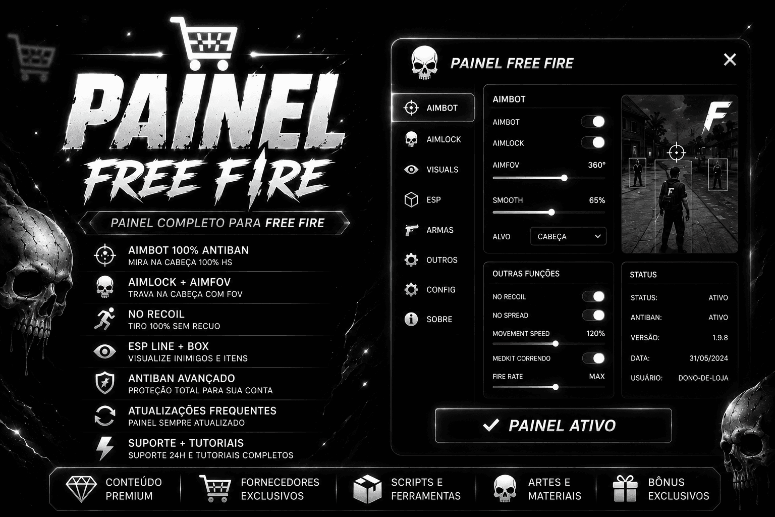 PAINEL XIT FREE FIRE