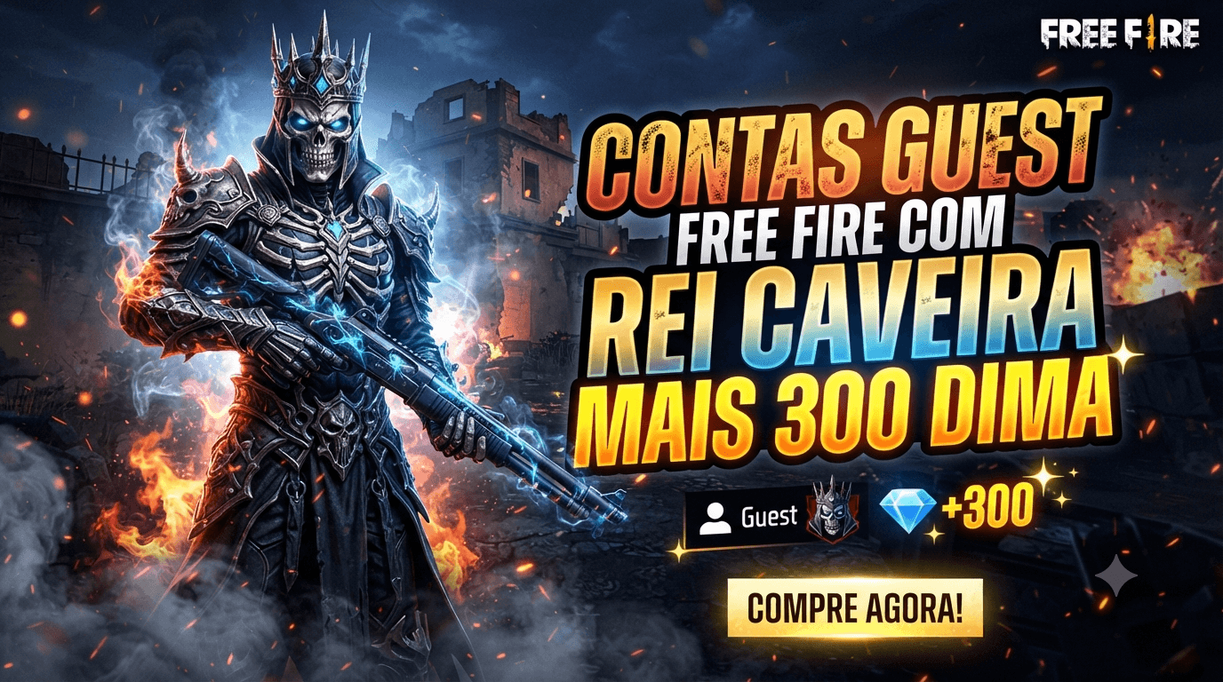 CONTAS GUEST NVL 20+ VINCULADAS COM REI CAVEIRA +300 DIMA