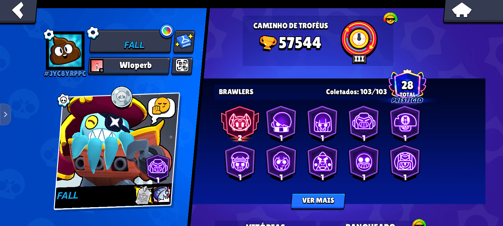 Conta de Brawl stars de 2020