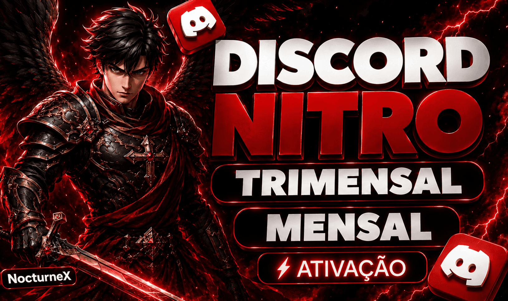 NITRO DISCORD TRIMENSAL + MENSAL (gift)